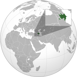 Location of Azerbaijan.