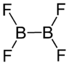 Stick model of diboron tetrafluoride