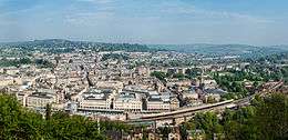 Bath city centre as seen from Alexandra Park