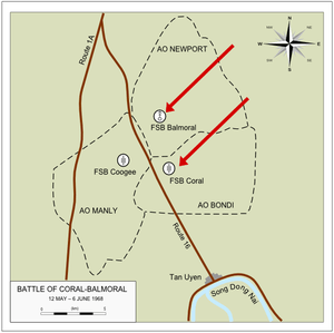 Map of the area of operations detailing locations referred to in the text.