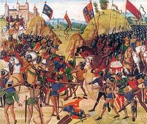 Image of the Battle of Crecy taken from Froissart