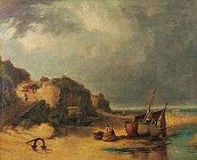 Beach Scene, Mundesley, Norfolk by Robert Ladbrooke.jpg