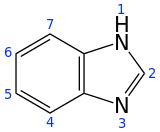 Skeletal formula with numbering convention