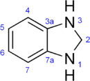 Skeletal formula of benzimidazoline