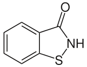 Skeletal formula of benzisothiazolinone