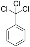 Skeletal formula of benzotrichloride