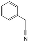 Skeletal formula of benzyl cyanide