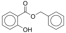 Structural formula of benzyl salicylate