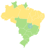 Map of Brazil displaying its first-level administrative divisions (Federative units) according to the category of their Human Development Index.