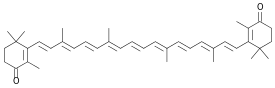 Skeletal formula of canthaxanthin