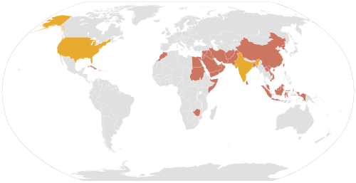 Capital punishment for drugs world map.svg