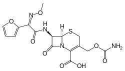 Skeletal formula of cefuroxime