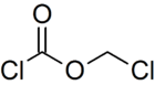 Skeletal formula of chloromethyl chloroformate