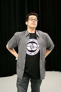 Chris Pirillo wearing the Gnomedex 2007 t-shirt.