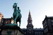 An equestrian statue 