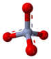 Ball-and-stick model of the chromate anion