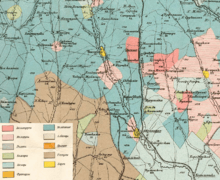 Old, multicolored map