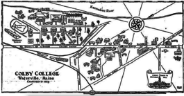 Map of Old Colby Campus in Downtown Waterville