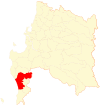 Location of the Cañete commune in Biobío Region