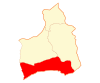 Map of Camarones commune in Arica and Parinacota Region