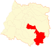 Map of the Colbún commune in the Maule Region