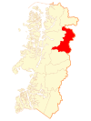 Location of the Coihaique commune in Los Aisén Region