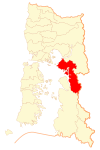 Location of Hualaihué commune in Los Lagos Region