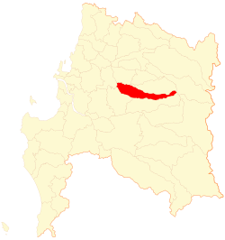 Location of the Pemuco commune in the Biobío Region