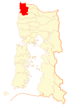 Location of the San Juan de la Costa commune in Los Lagos Region