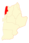 Map of Tocopilla commune in Antofagasta Region