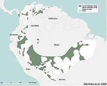 Current range of big-leaf mahogany