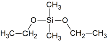 Structural formula of dimethyldiethoxysilane