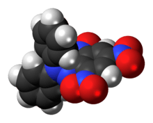 Space-filling model of the DPPH molecule