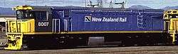 DXR 8007 in New Zealand Rail's corporate colours, 1993