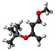 Ball-and-stick model of Danishefsky's diene