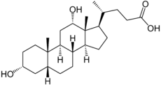 Skeletal formula of deoxycholic acid