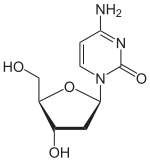 Skeletal formula of deoxycytidine