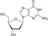 Skeletal formula of deoxyadenosine