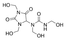 Skeletal formula of diazolidinyl urea