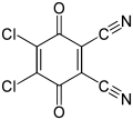 Structural formula of dichlorodicyanobenzoquinone