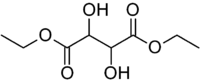 Skeletal formula of diethyl tartrate