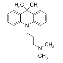 Skeletal formula of dimetacrine