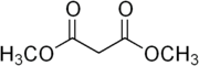 Skeletal formula of dimethyl malonate