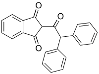 Structural formula of diphenadione