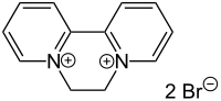 Skeletal formula of diquat