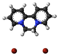 Ball-and-stick model of the component ions of diquat