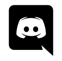 Logo for Discord, depicting an icon resembling a game controller inside a speech bubble