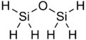 Structural formula of disiloxane with explicit hydrogens