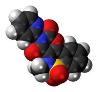 Space-filling model of the droxicam molecule