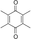 Structural formula of duroquinone